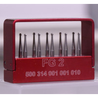 Pyöreäpäinen poranterä lasille 1 mm FG 2 10 kpl