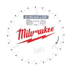 Milwaukee puusirkkelin terä 165/15,87/24T 1,6mm