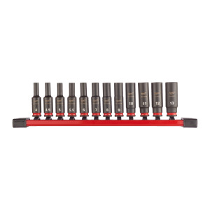 Milwaukee Voimahylsysarja 1/4" pitkä 4-13 mm 12os