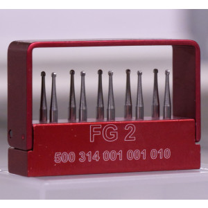 Pyöreäpäinen poranterä lasille 1 mm FG 2 10 kpl